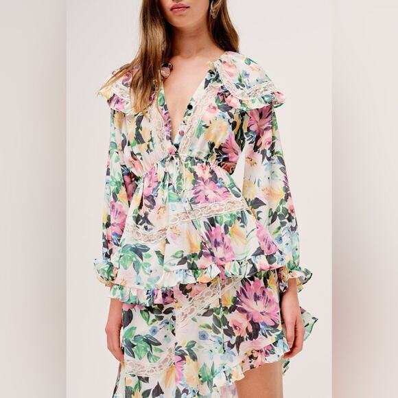 FOR LOVE AND LEMONS Floral Asymmetrical Dress - Picture 8 of 9